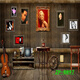 Clcey Anker Hintergrund Tuch Live Broadcast Room Internet Promi Hintergrund Wall Rock Musik Bühne Hintergrund 3D Dreidimensional High Definition Retro ZP-11150 2,5 Meter breit + 2,5 Meter hoch