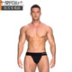 
Modal 2 packages: Low waist men's double cherry underwear pure cotton sexy cool breathable T-trousers without marks lifting hips sports thong white + black M