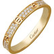 Cartier ring 18K gold baby's breath ring, same style for men and women, 2.6mm wide, set with 72 diamonds, LOVE wedding ring, Chinese Valentine's Day, 18K gold, B4218000 50 (one size fits all for women)