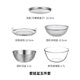 Frost Mountain Matryoshka Basin 304 Stainless Steel Kitchen Dish Basin Drain Basket Washing Basin Egg Beating and Noodle Strainer Five-piece Set *Jingdong Exclusive Kitchen Cooking 5-piece Set