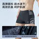 Made in Tokyo, swimming trunks, goggles, swimming cap, swimming bag, four-piece suit, men's flat swimming equipment, black XL