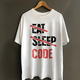 XPAY Pure Cotton Programmer T-Shirt It Maniac gleiche Style-Coder Java Code Sprache Github Peripherale kurzärmelige Kleidung Baumwoll weiß 3879 Programmierer 155-165cm/90-110jin [Jin gleich 0,5 kg]