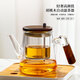High-end glass teapot semi-automatic tea making artifact 25 new style elegant teapot tea cup set special tea set heat-resistant ash long mouth elegant teapot glass liner 800ml