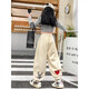 Girls' pants autumn and winter sports rabbit 2025 new children's plush girls' trousers large children's tying feet trousers autumn NN-A983 [Apricot color] spring and autumn style 150cm