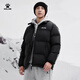 卡尔美（KELME）运动连帽棉服2025冬季新款蓄热保暖棉衣加厚时尚面包服 玛瑙黑 9447MF1048 M