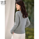 She enjoys 90% off wool sweater women's solid color wool sweater pit small v-neck design sweater bottoming shirt women T54Y092