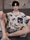 Xushansi pyjamas hommes pyjamas d'été hommes jour d'été courte adolescent mince 2025 ezj6624 m l code (165173c105130jin [Jin est égal à 0,5 kg]))