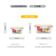 LOCK&LOCK heat-resistant glass crisper, microwave lunch box, lunch box for office workers, fruit meal crisper bowl three-piece set