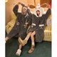 Gongdie thermal storage mikko winter couple nightgown women's velvet thickened cute cartoon hooded pajamas