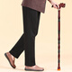 Woodpecker spring and autumn models for the elderly 60-70-80 years old and grandma loose and thickened women's winter velvet warm pants black (autumn and winter velvet models) 4XL (recommended 120-140Jin Jin is equal to 0.5 kg)