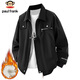 Paul Frank Jacket Men's Autumn and Winter American Functional Work Jacket Men's Trendy Brand Top Men's Black Velvet XL