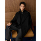 GXG Men's Wear Shopping Mall Same Style Fake Two Long Coats 2025 Winter New Arrival G25X264010 Black M