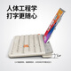 Yunmo (YUNMO) rechargeable wireless Bluetooth keyboard and mouse set dual-mode retro round hat quiet light sound desktop computer laptop mobile phone tablet universal typing peripheral retro white single keyboard [Bluetooth + wireless dual-mode + one-key multimedia] lightless
