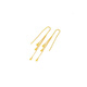 Yujingji Fat Donglai same style Xingyue series color gold earrings 18k gold Xingyue women niche fashion gold long tassel 999 tassel Xingyue earrings