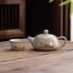 Kung Fu tea set, a complete set of creative and convenient tea making equipment, household ceramic teapot, teapot, one cup, rough ceramic Xishi teapot (landscape), 1 pot, 1 flat cup