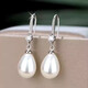 Zhongyi Big Pick Up 9999 sterling silver pearl earrings for women, elegant earrings and ear hooks for my best friend and wife, 5.88 grams, sold out, only 12 left
