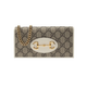 古驰（GUCCI）古驰帆布拼皮单肩斜挎包女款621892 92TCG 9761乌木色/白色 乌木色/白色