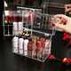 Kaximu lipstick storage box dust-proof desktop cosmetics nail polish with lid transparent acrylic lip glaze lipstick storage rack with lid 18 compartments