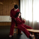 Sha Qian Autumn and Winter New Red Half Velvet Couple Pajamas Newly Married Men and Women Coral Velvet Home Clothing Set L857061-L957061 Maroon L Female (Height 166-170, Weight 100-130)
