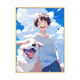 Healing animation boy dog ​​digital oil painting diy filling and coloring handmade painting Miyazaki Hayao decorative painting qx13892 60*70cm thickened solid wood inner frame + decorative outer frame (