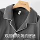 Catman men's pajamas men's 100% cotton gray lapel cardigan long-sleeved pajamas men's casual wearable home clothes set