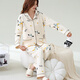 Langsha pajamas for women, anti-mite and anti-bacterial spring and autumn style, can be worn outside, pure cotton winter long-sleeved trousers, plus size girls home wear set