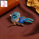 Miande's new cute glazed bird pin, small rhinestone animal brooch, sweater jacket, anti-exposure accessories corsage, glazed small fat chirp red