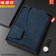 Hengyuanxiang 100 pure wool sweater cardigan for young and middle-aged men in autumn and winter new casual sweater daddy v-neck solid color sweater cardigan 012 medium gray M 165 suitable for 90-118 Jin Jin equals 0.5 kg