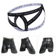 Sexy men's double trench underwear for sexy hollowed-out ring trench trousers go out for free flirting [confidential shipping] White XXL