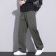 
Jewish American fashion brand work pants men's loose straight paratrooper pants 2025 autumn plus velvet sports and casual trousers 9856 military green plus velvet L