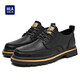 Hailan Home (HLA) Herrenschuhe, vielseitige lässige Lederschuhe, Herren -Retro Workwear -Schuhe, Herren Haagzm1ebb033 Black 42