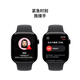 Apple Watch Series 10 Smart Watch 46 mm Metal de aluminio negro brillante Correa de deportes negros S/M [Honey Cellular] MWYJ3CH/B