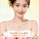 CHINA GOLD Four-leaf clover 18K gold necklace girls K gold light luxury pendant birthday gift for girlfriend and wife anniversary high-end 18k colorful brushed four-leaf clover pendant with 925 silver chain