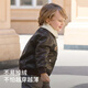 DAVE&BELLA boys' winter jacket plus velvet children's outerwear motorcycle style baby boy cotton jacket new children's clothing children's top jacket brown ready stock 120 cm (recommended height 110-120cm)