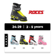 ROCES2425 Skischuhe für Kinder und Jugendliche im neuen Stil, größenverstellbar, kleine Größe schwarz und gelb 25, einziehbar 25-29