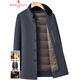 MONTAGUT Double-sided Cashmere Coat Men's Mid-Length Stand Collar Winter Woolen Woolen Liner Windbreaker Jacket for Middle-aged and Elderly People Navy S 165/84A (Recommended 105-120 Jin Jin equals 0.5 kg)