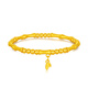 Ticos nationaler Trend steigt und steigend Gold 999 Gold Fortune Perlenarmband für Frauen 5d Hart Gold Bambusarmband Geburtstag Geschenk