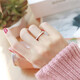Fat Donglai same style 18k gold ring for women au750 18K gold AU750 rose gold baby's breath couple ring 2025 18K color gold baby's breath ring 4MM US size 5 country