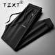 TZXT light luxury pure cotton casual sports pants men's loose spring and autumn new business large size plus velvet thickened leggings sweatpants trendy navy spring and autumn 3XL