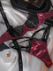 SANDROHOSTESS French ultra-thin underwear set, big breasts appear small, sexy and slightly see-through lace makes you slim, pure desire and sultry anti-sagging bra. Black suit 70C M size (recommended 70C/75AB)