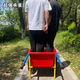 Cradle Rabbit dump truck labor two-wheeled hand-pushed truck construction site trolley construction household garbage hauling ash bucket truck tire two-wheeled vehicle complete set with blue bucket