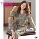 Modal [same style for counter] pajamas women's spring and autumn pure cotton long sleeve cotton large size new thin home clothing set 9906 (175/XXL size) recommended to wear weight 140-160