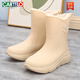 Botas de lluvia japonesas de cartelo para cocina para mujeres zapatos de goma resistentes al desgaste resistente al desgaste de las botas de lluvia afuera de agua impermeable