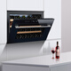 BAIKAILUN built-in wine cabinet red wine cabinet home kitchen and bathroom built-in wine cabinet small beverage tea wine foreign wine refrigerated thermostatic cabinet 0.46 meters丨glass model 24 bottles thin model