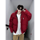 NYING American baby's breath sequined cotton coat men's winter new fashion brand thickened warm cotton coat handsome loose cotton jacket red XL (135-150Jin Jin equals 0.5 kg)