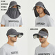 Camper Coutcamp Sun Protection Sombrero Mask Full Mask Mask Mask Facing Gat de pesca UV Postería Sol Protección contra el cuello Al aire libre Mujeres Gris oscuro Ajustable