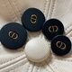 High-end texture CD solid antique gold matte black letters versatile jacket hand-sewn buttons cuff links metal buttons antique gold matte black 20mm 3 pcs