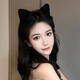 Xinghengmeng cat ear headband cute headband female Christmas plush Japanese headwear cat girlfriend anchor Lolita couple black plush cat ear headband