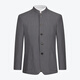 Qipai men's suit new style business casual simple stand collar young and middle-aged suit tunic 126JC70740 medium gray 46 B170/92B