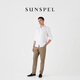 SUNSPEL men's ultra-fine linen long-sleeved shirt lightweight breathable casual commuting spring and summer white M